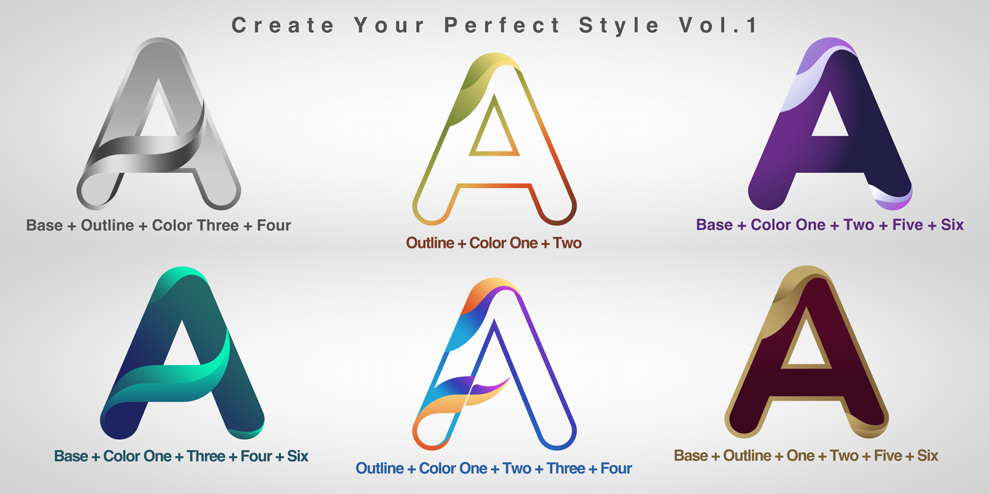 Bilya Layered COLOR FIVE Font preview